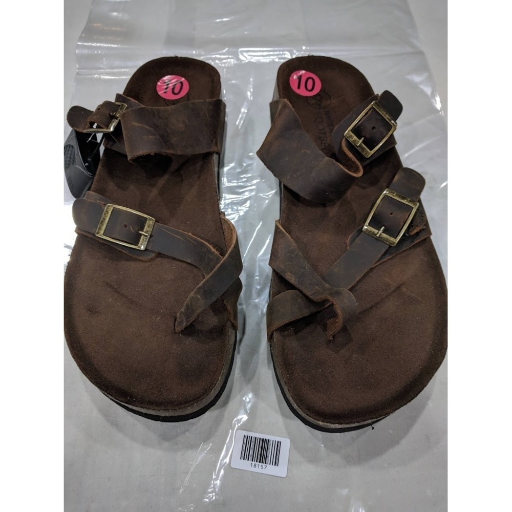 White Mountain Footbeds Sandals Brown 10